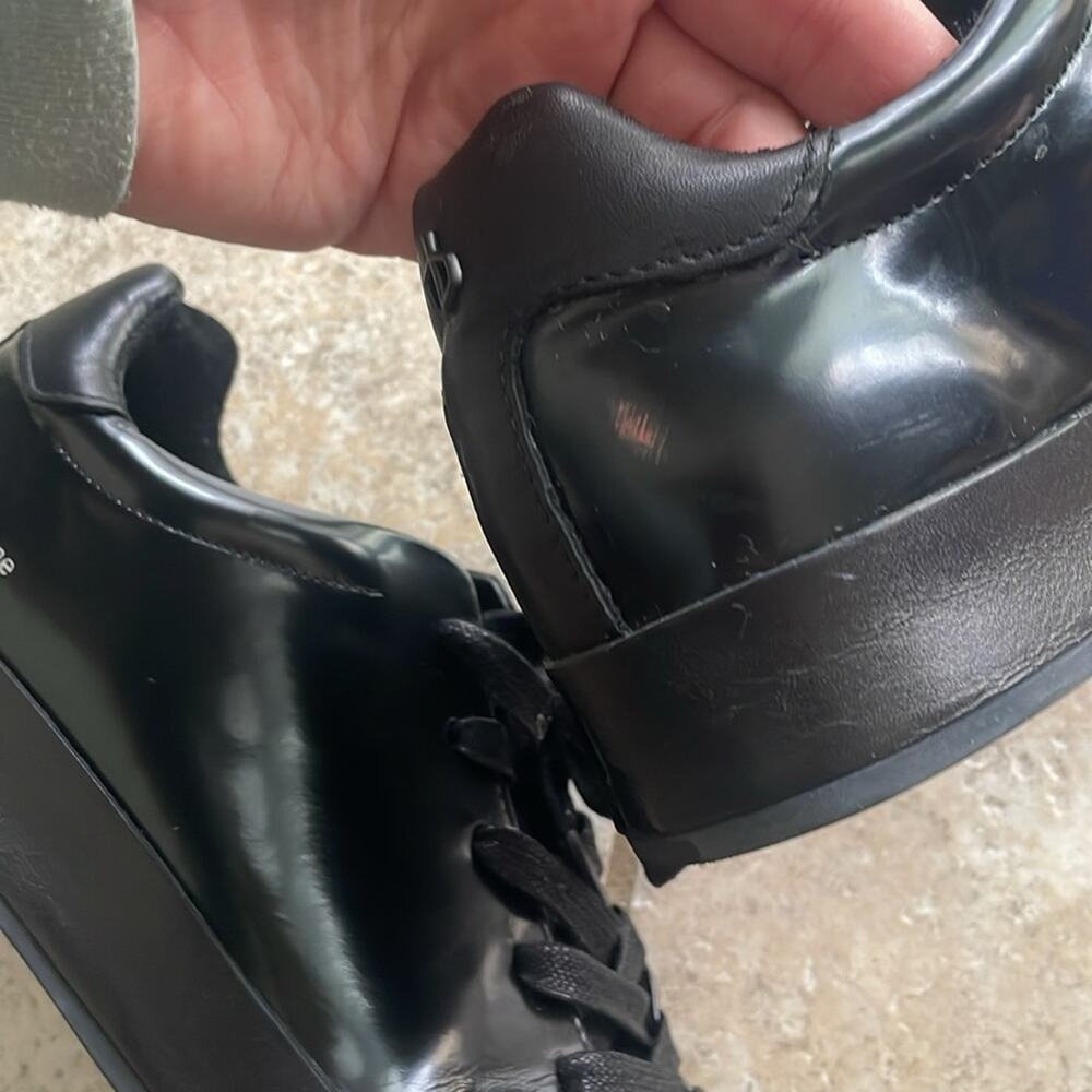 Rag & Bone Rb1 Low Top Liquid Shine Leather Black… - image 6